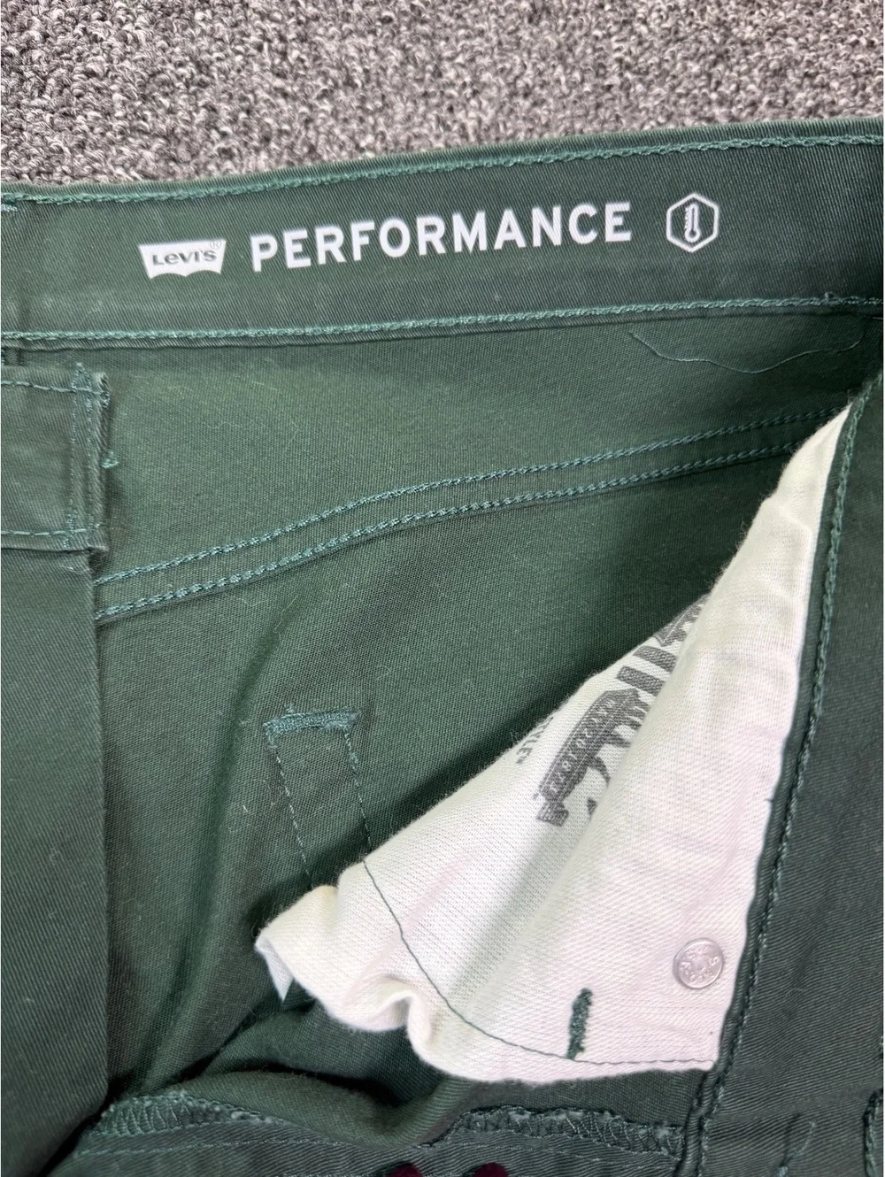 Levi's 502 Performance Green Straight Fit Jeans 34x30